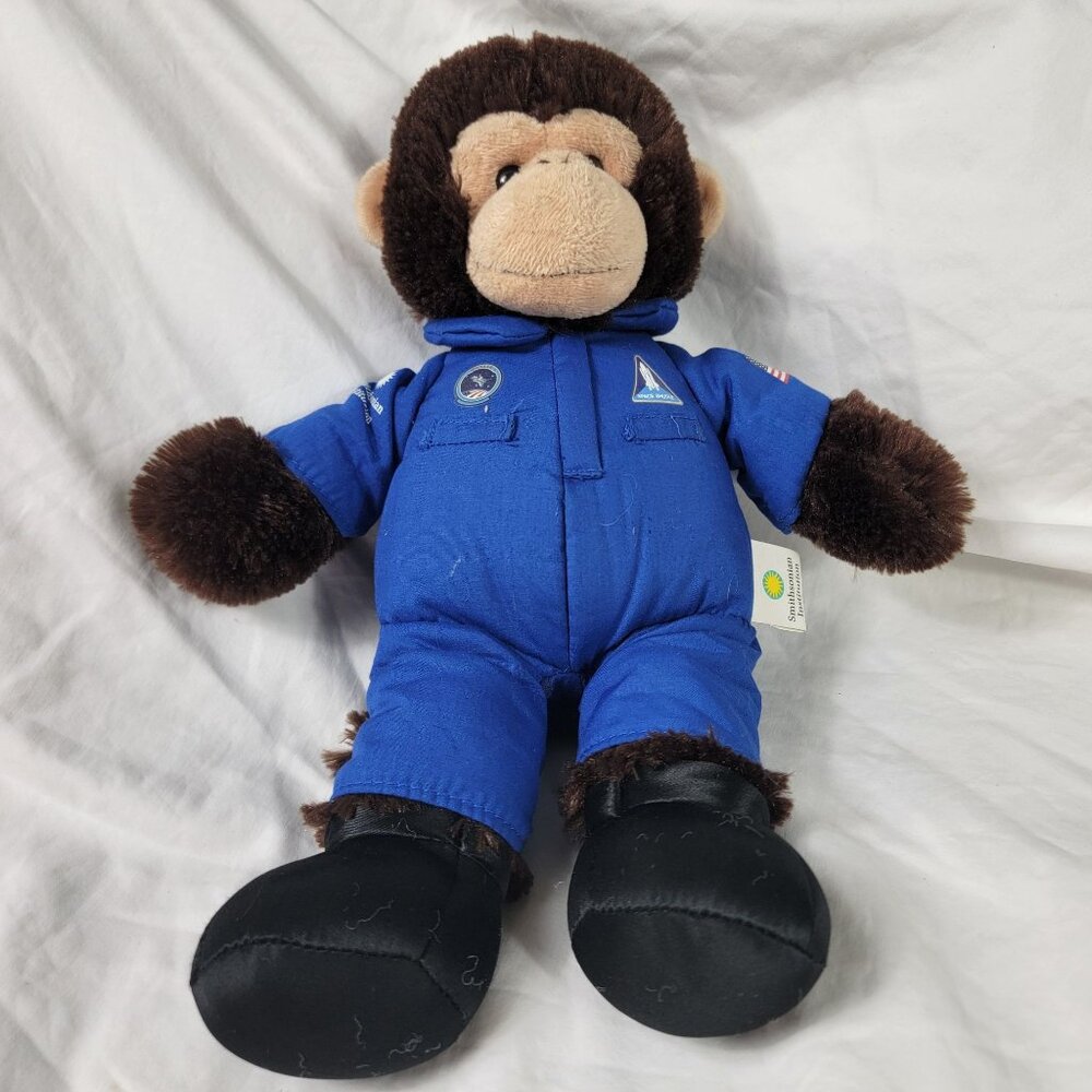 Smithsonian Institute Astronaut Plush Space Monkey Toy American Flag